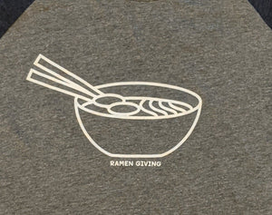 Ramen Giving logo, hand screen-printed by Little Red Press in Portland, OR